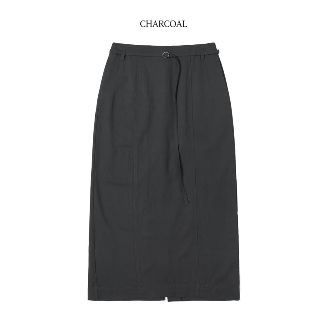시야쥬 미니멀 에어리 롱 스커트 (차콜) 상품이미지5