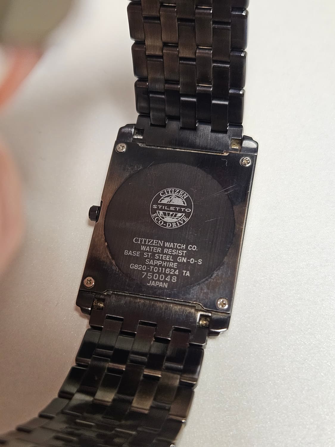 씨티즌 에코드라이브 사각 블랙 메탈 시계 상품이미지8