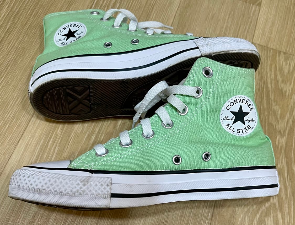 Converse 컨버스 척테일러 올스타 하이 - 파스텔 민트/235 상품이미지4