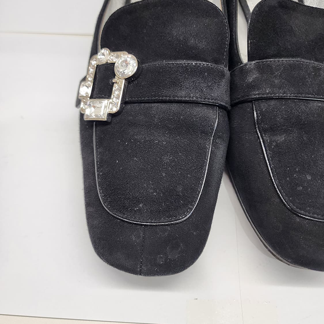 프라다 비즈 스웨이드 구두 블랙 39 상품이미지7