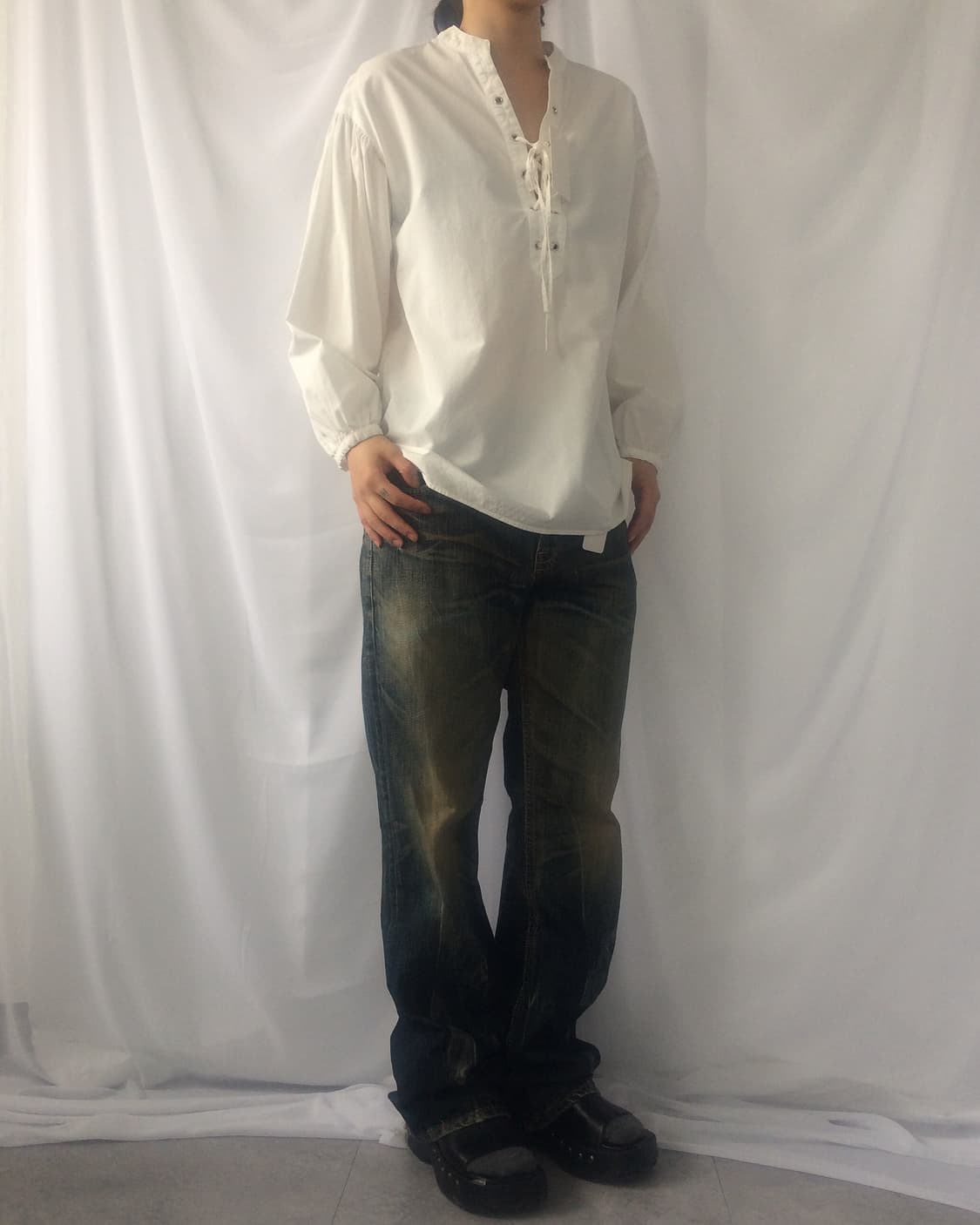 Lace up point sleeve 상품이미지8
