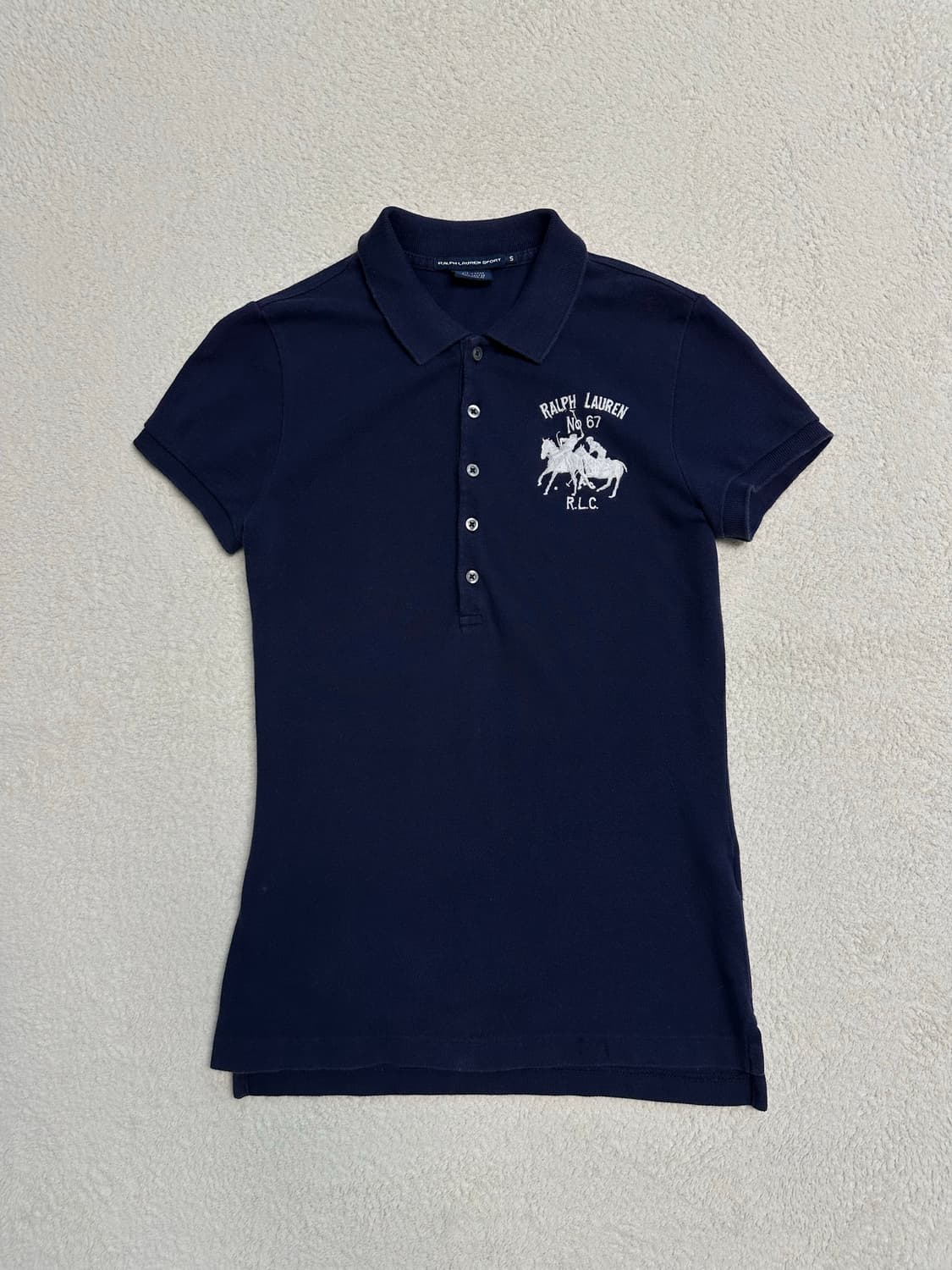 랄프로렌 스포츠 폴로 RL 67 빅포니 자수 피케셔츠 반팔카라티 딱붙핏 상품이미지2