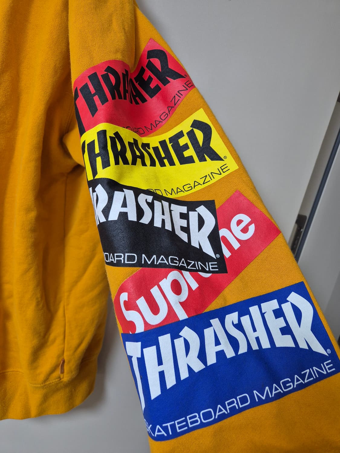 [XL] 21FW 슈프림 트래셔 후드집업 (옐로우) 상품이미지3