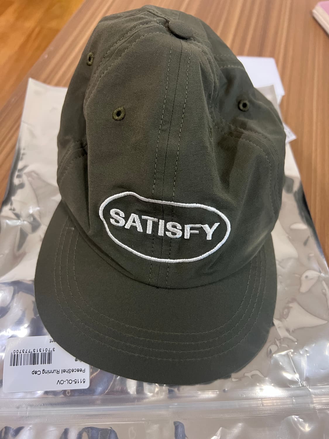 새티스파이 피스쉘 런닝 캡 올리브(새상품) 상품이미지4