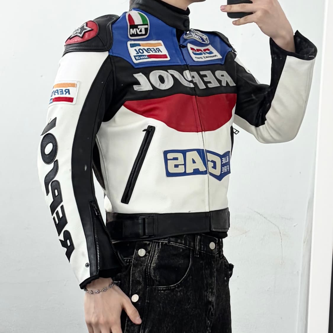 Duhan Repsol 레더 레이싱 자켓 상품이미지2