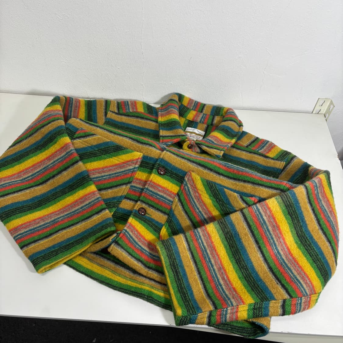 M-L 모벤픽 오버핏 멀티칼라 콩단추 울자켓 상품이미지2