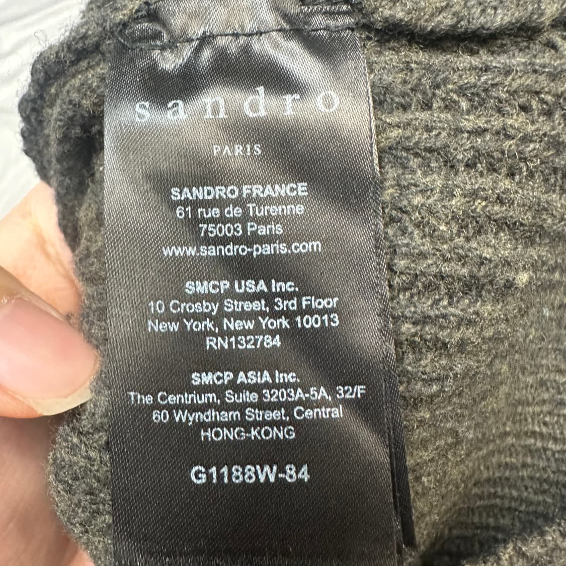 산드로 카키니트집업 S 상품이미지4