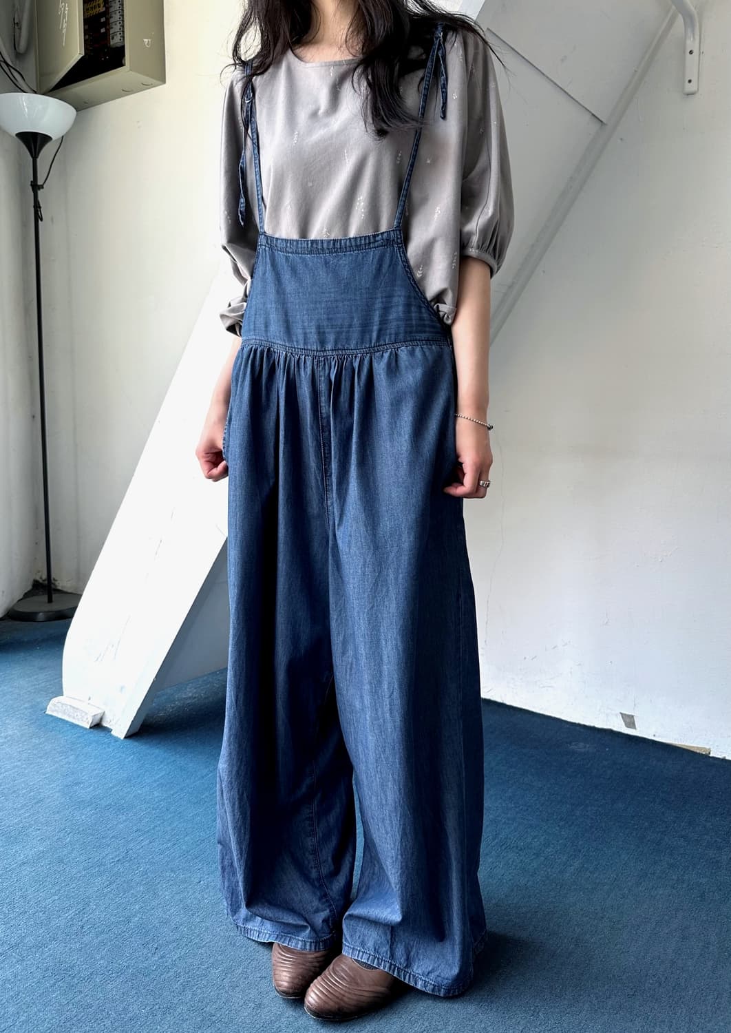 2way design easy overall denim 상품이미지8