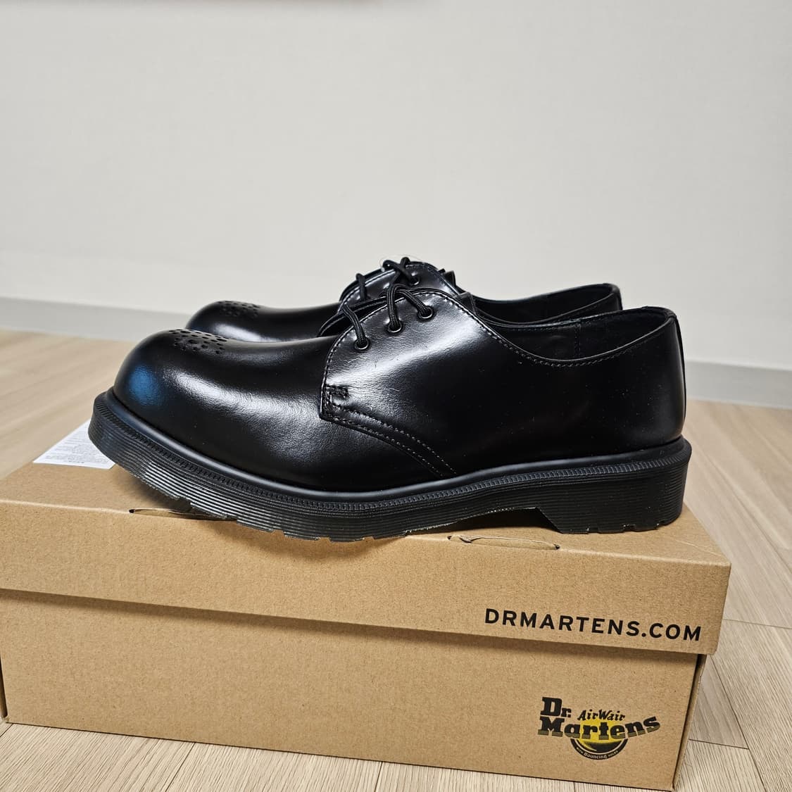 270 새제품) 닥터마틴 1461 아날린 ST 브로그 레더 스틸토 블랙 상품이미지4