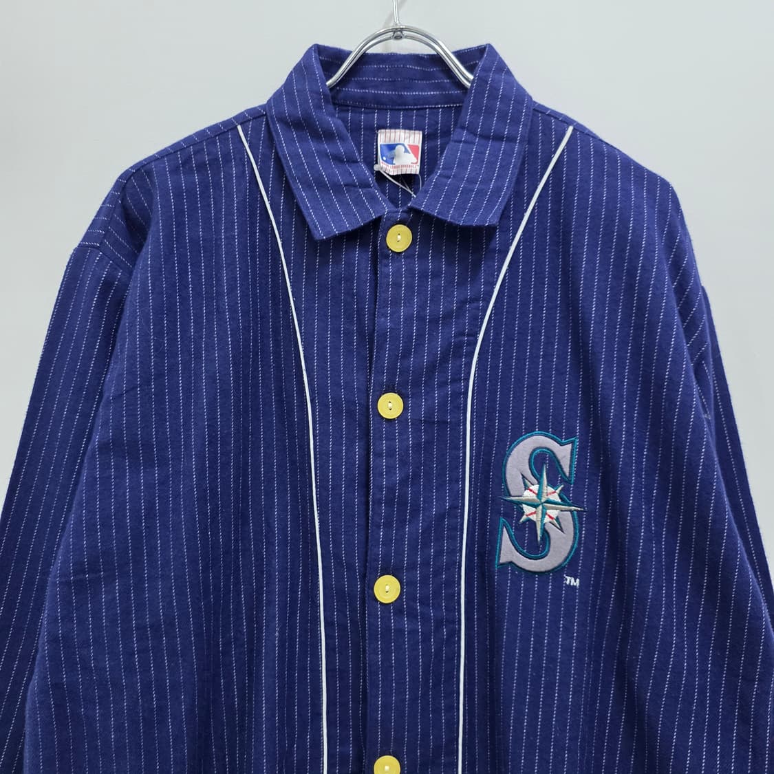 MLB 시애틀 매리너스 스트라이프 면 파자마세트 상품이미지3