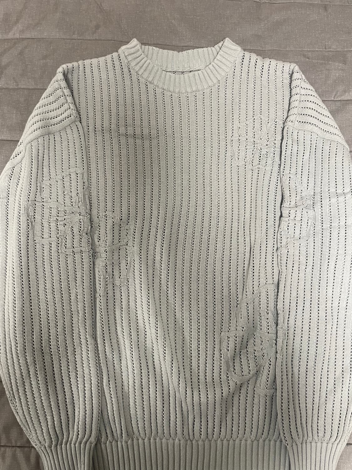 유스 youth 플라워 크루넥 니트 블루 M 상품이미지2