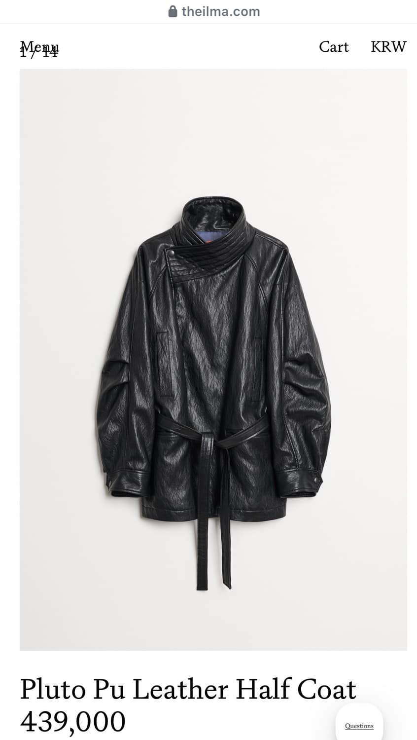 theilma pluto pu leather half coat 구해요 상품이미지1