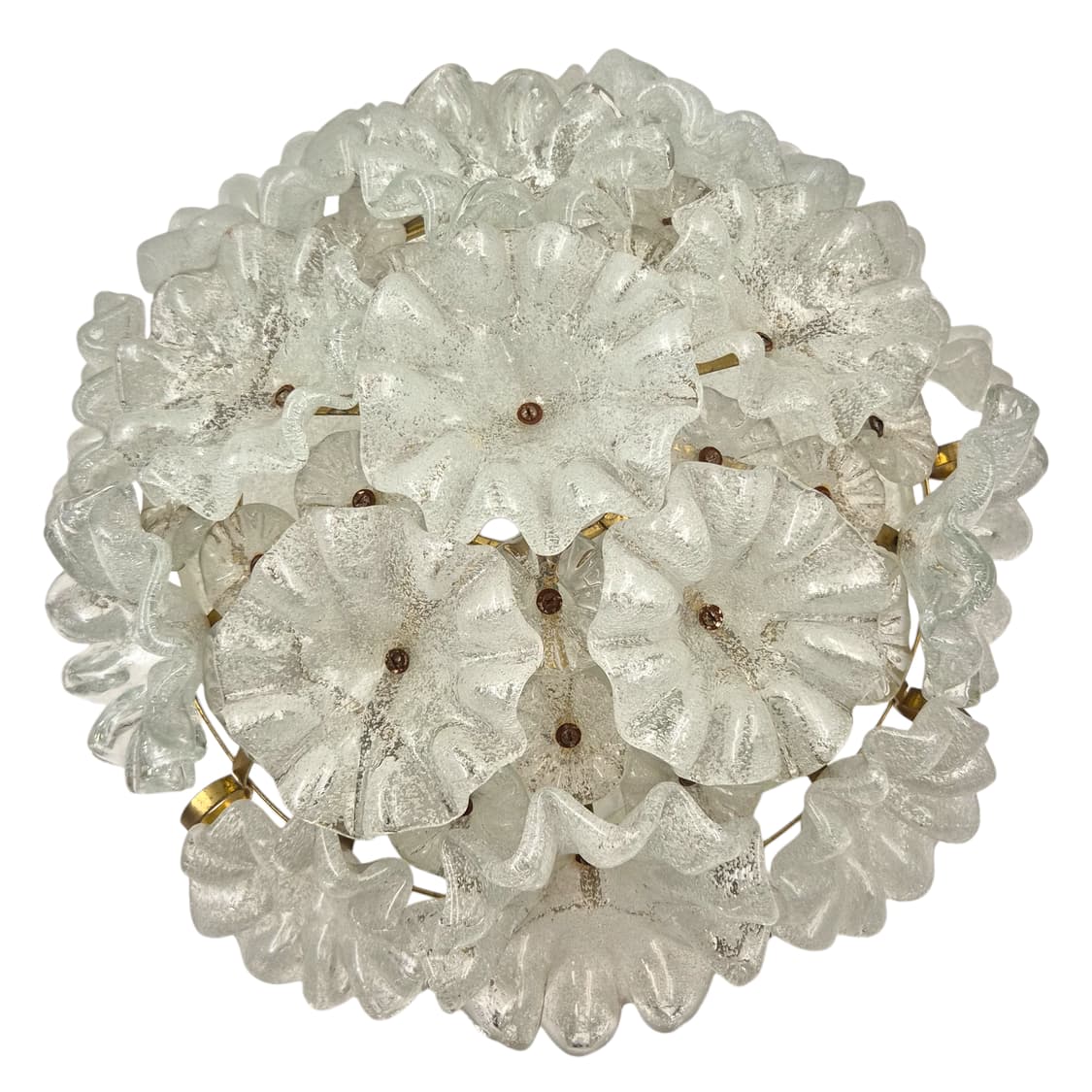 60s 이와타 핸드블로운 마블 대형 꽃바구니 램프 상품이미지5