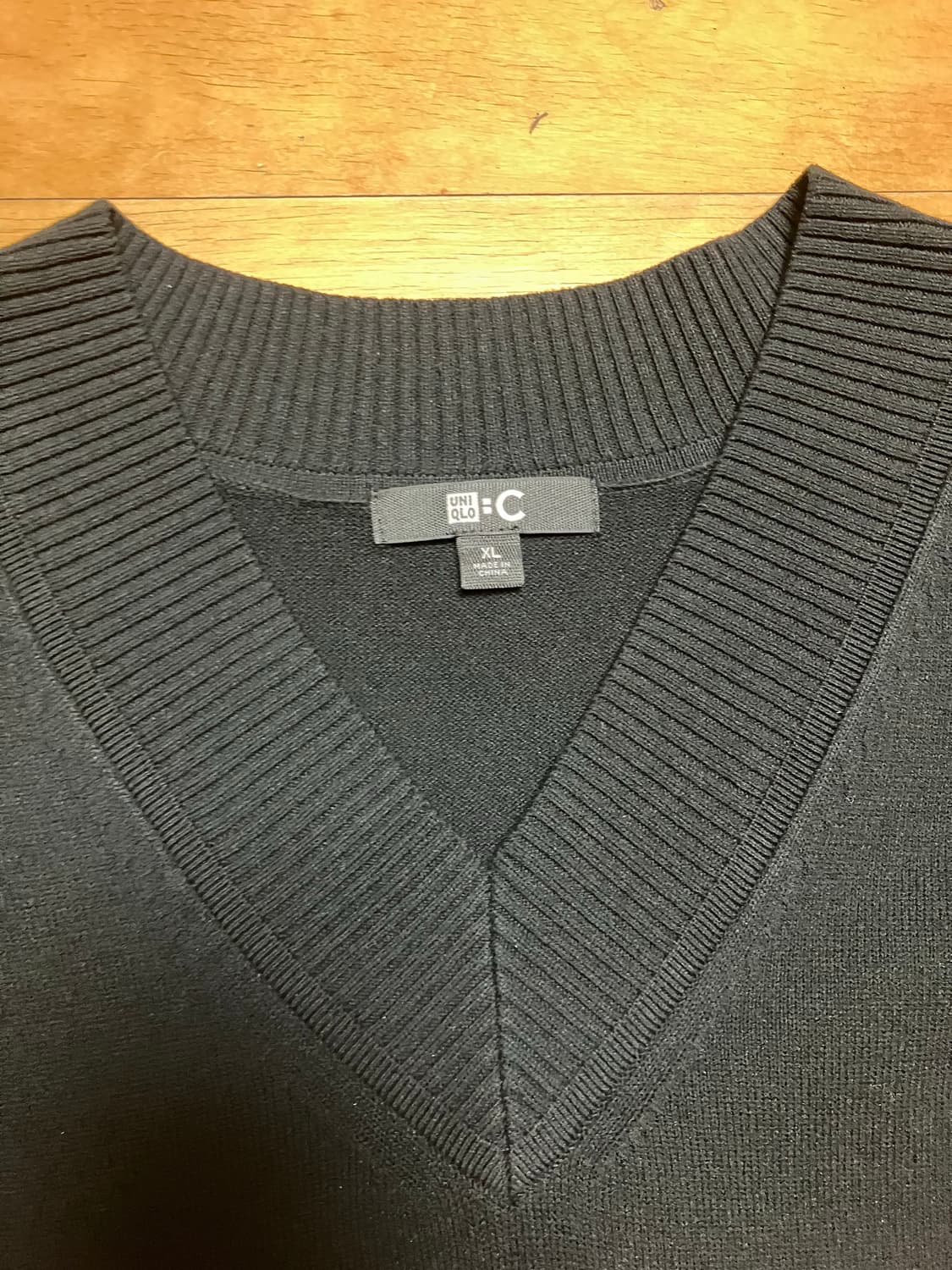 유니클로C 니트 베스트 블랙 XL 상품이미지5