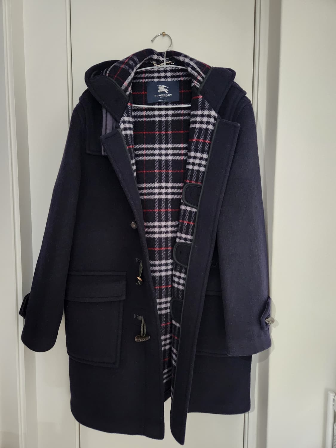 버버리런던 더플코트 울100 잉글랜드 네이비 상품이미지1