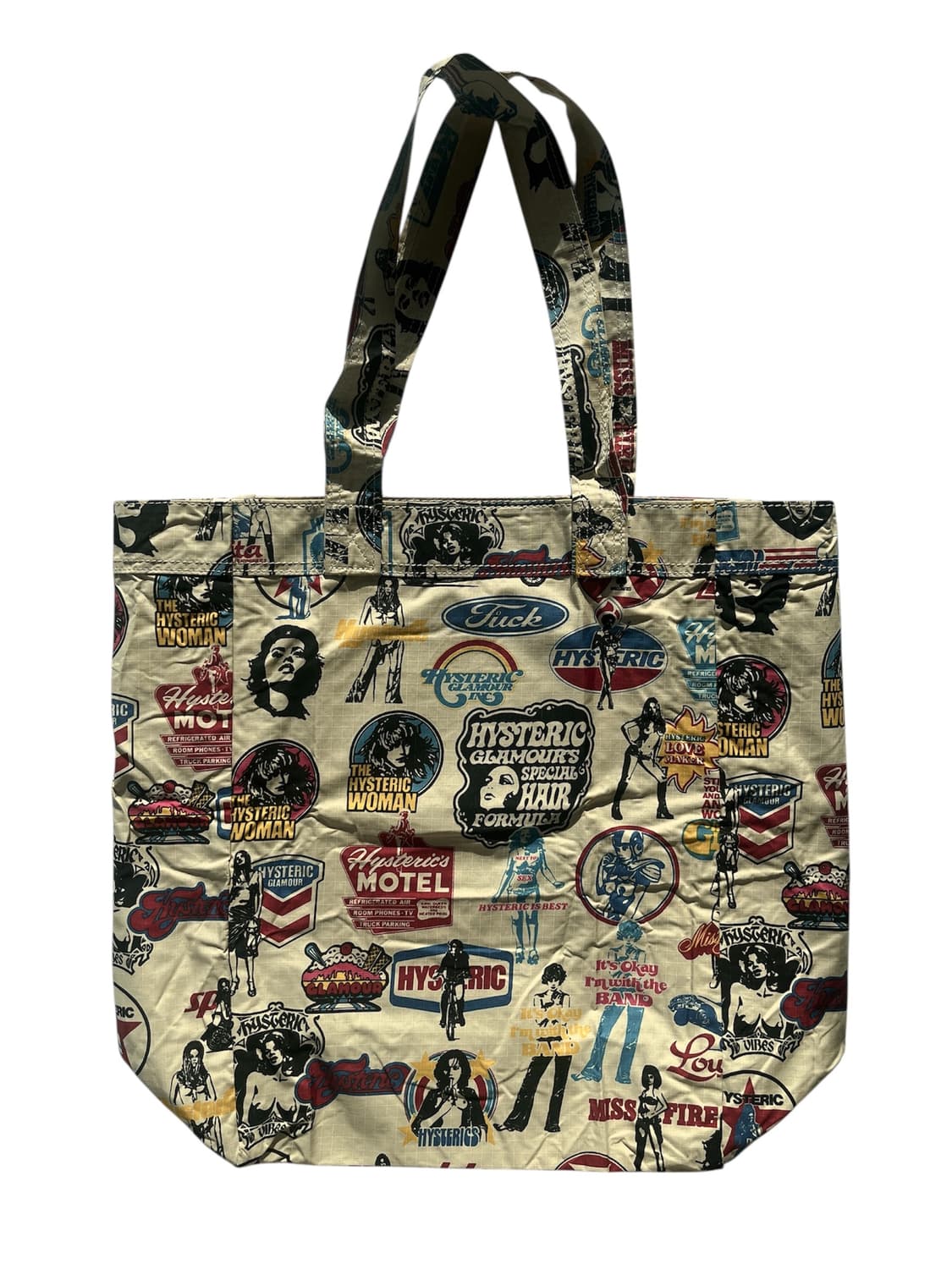 (초레어)히스테릭 글래머 아카이브 히스걸 로고 프린팅 토트백 가방 상품이미지1