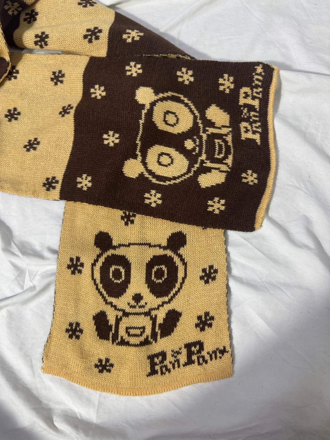 빈티지 판다 니트 머플러 상품이미지4