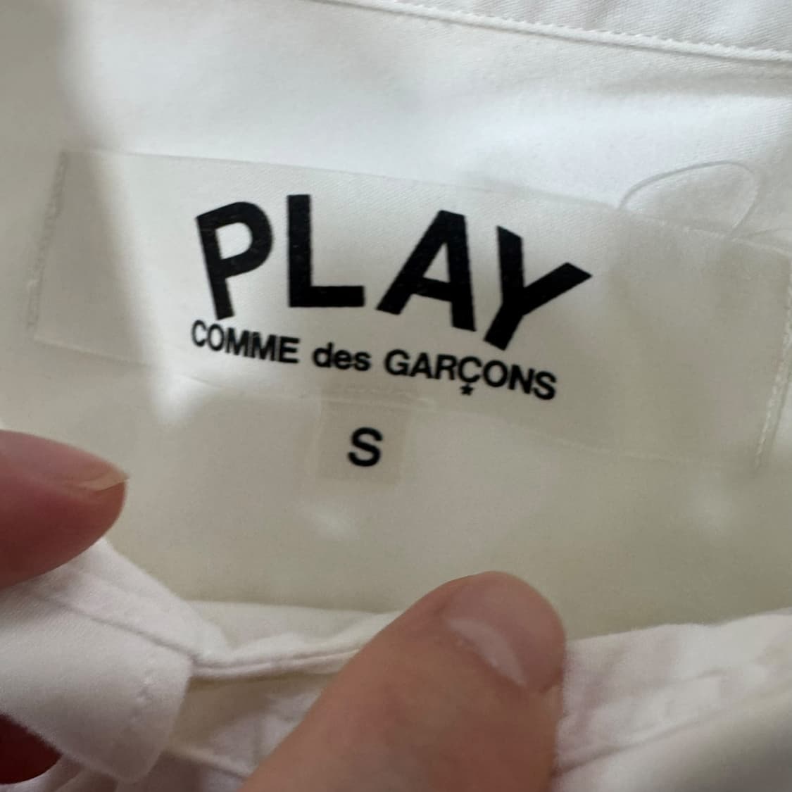 정품 꼼데가르송 화이트 셔츠 상품이미지3