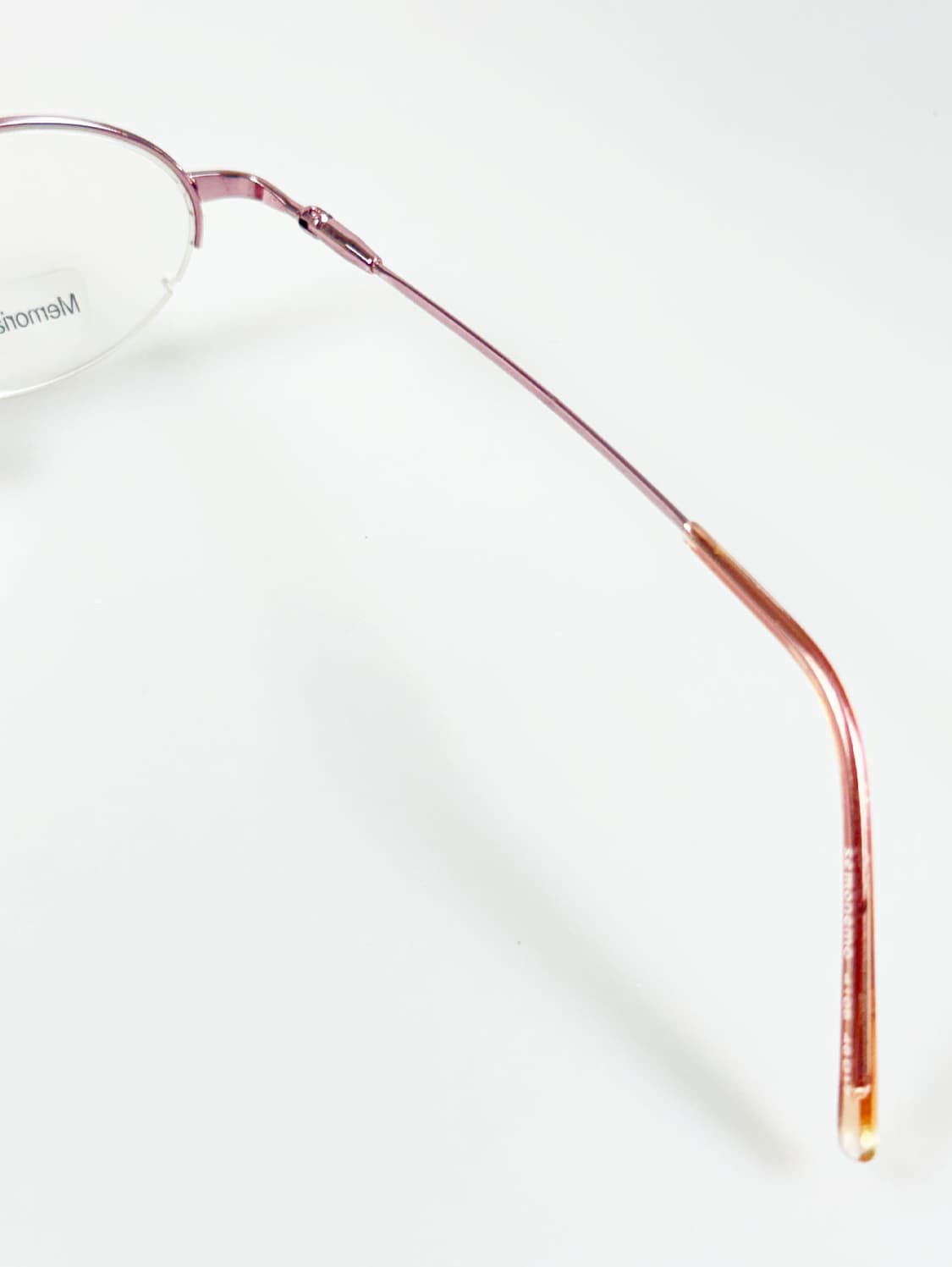 SEMONEMO 핑크 티타늄 오벌 반무테 빈티지 안경 상품이미지6