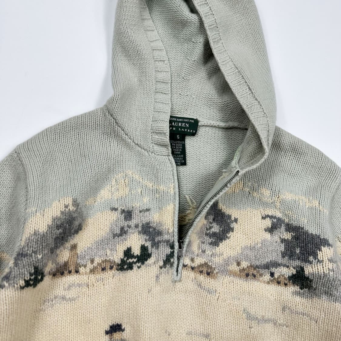 폴로 랄프로렌 여성 클래식 반집업 니트 후드티 여성S 상품이미지3