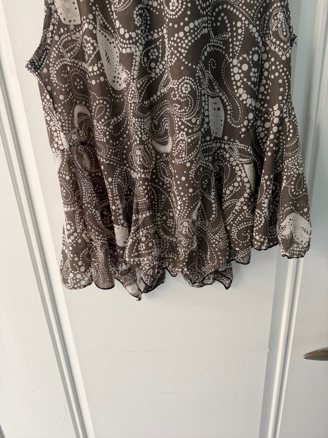 일본빈티지 브라운 페이즐리 민소매 셔츠 상품이미지9