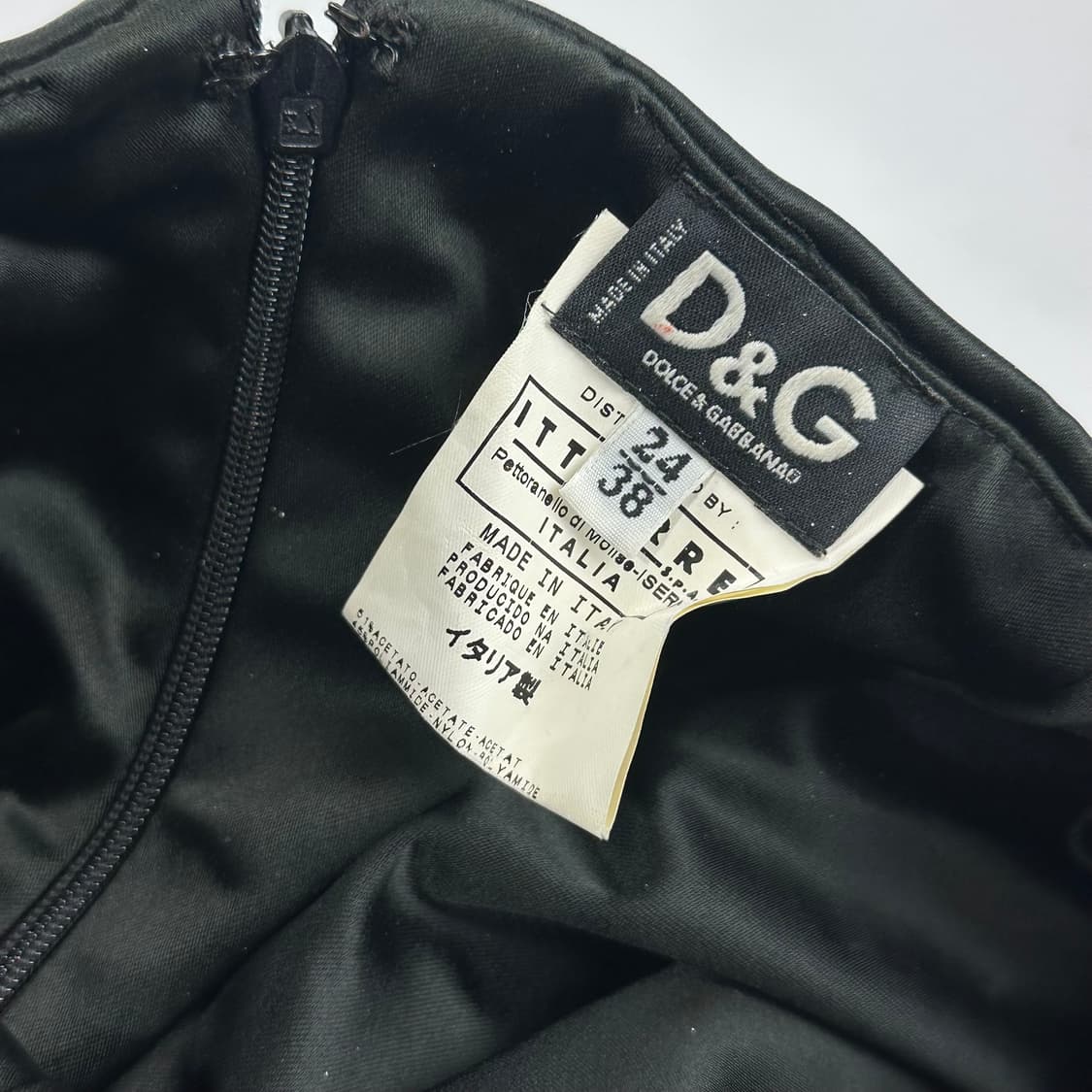 돌체앤가바나 블랙 새틴 셔링 미디 원피스 상품이미지6