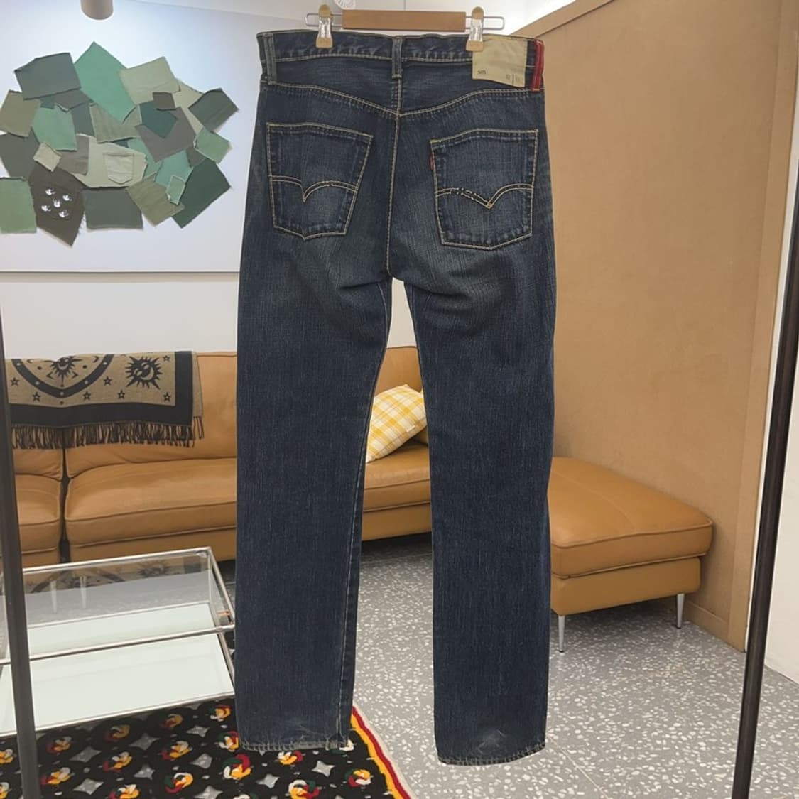 리바이스 505 빈티지 레트로 워싱 데님 팬츠 32인치 C06907 상품이미지4