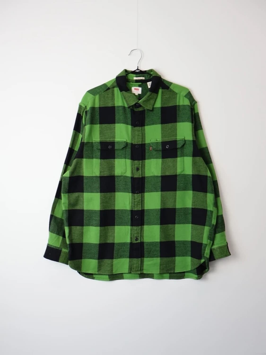 Levi's Green Buffalo Check Flannel Shirt 상품이미지5
