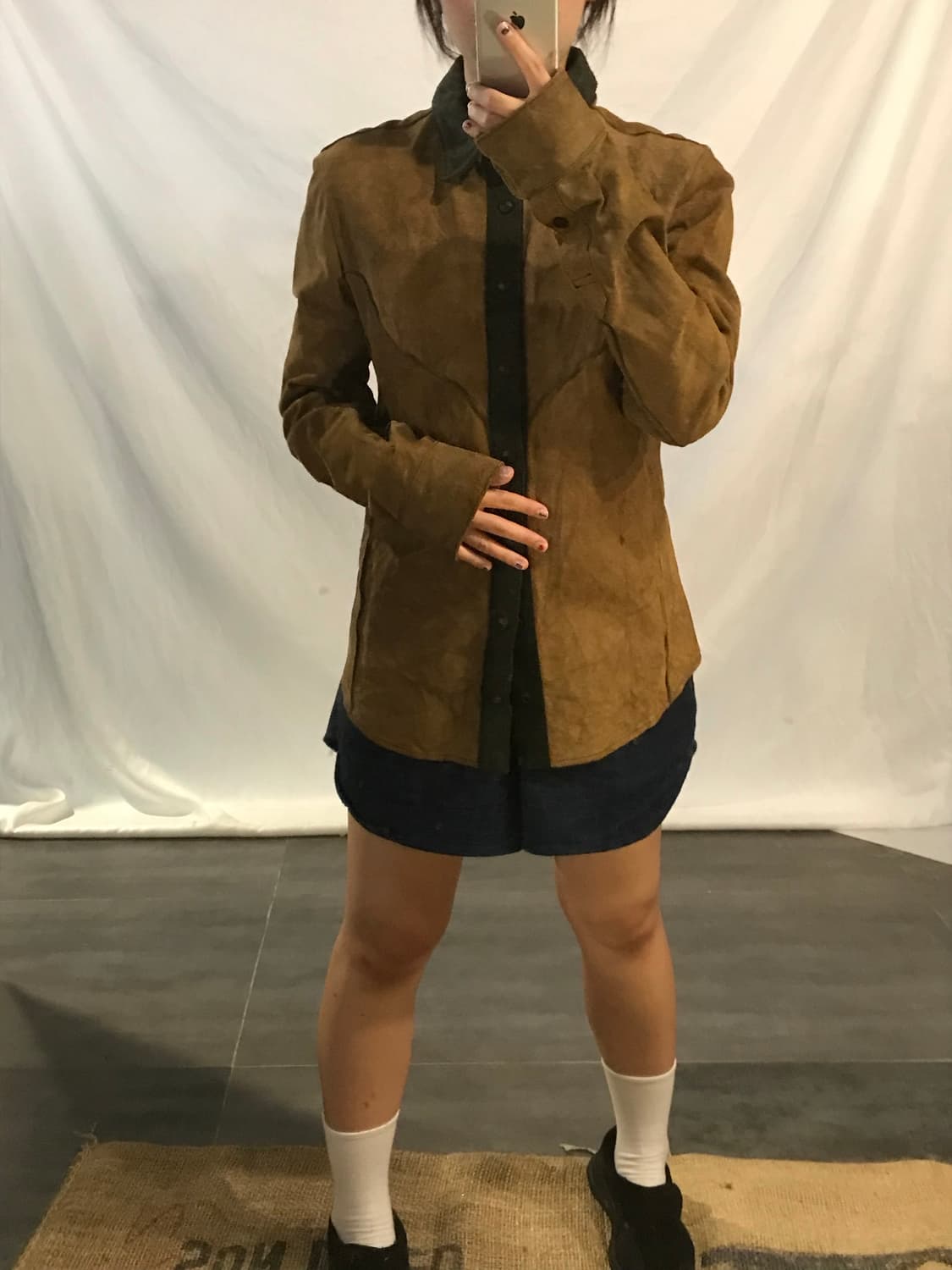 Incarnation calf leather button shirt 상품이미지3