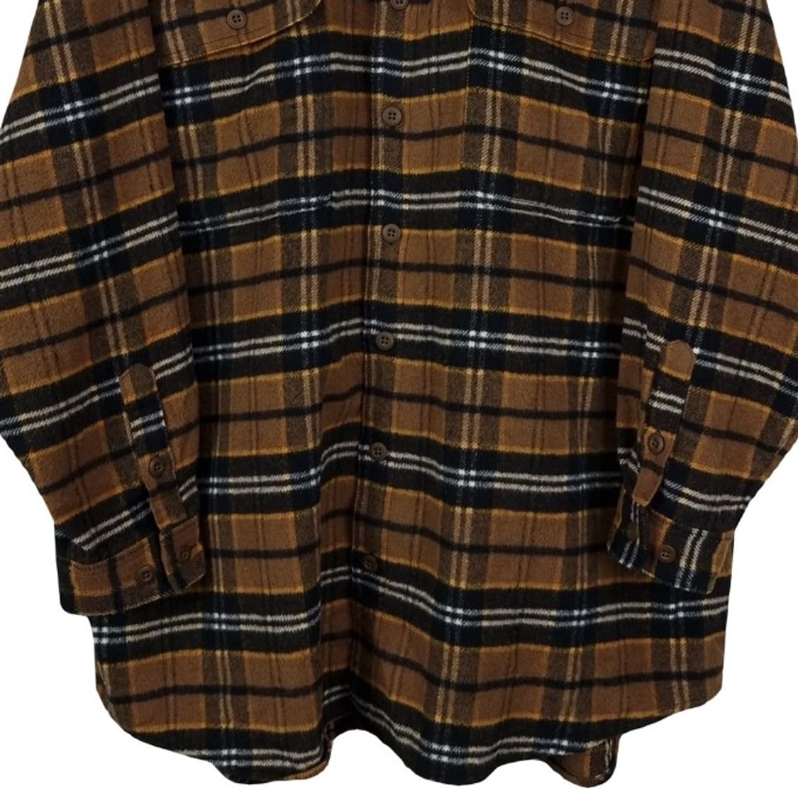 [니코앤드] 오버사이즈 빈티지 플란넬 체크 셔츠 M18310 상품이미지5