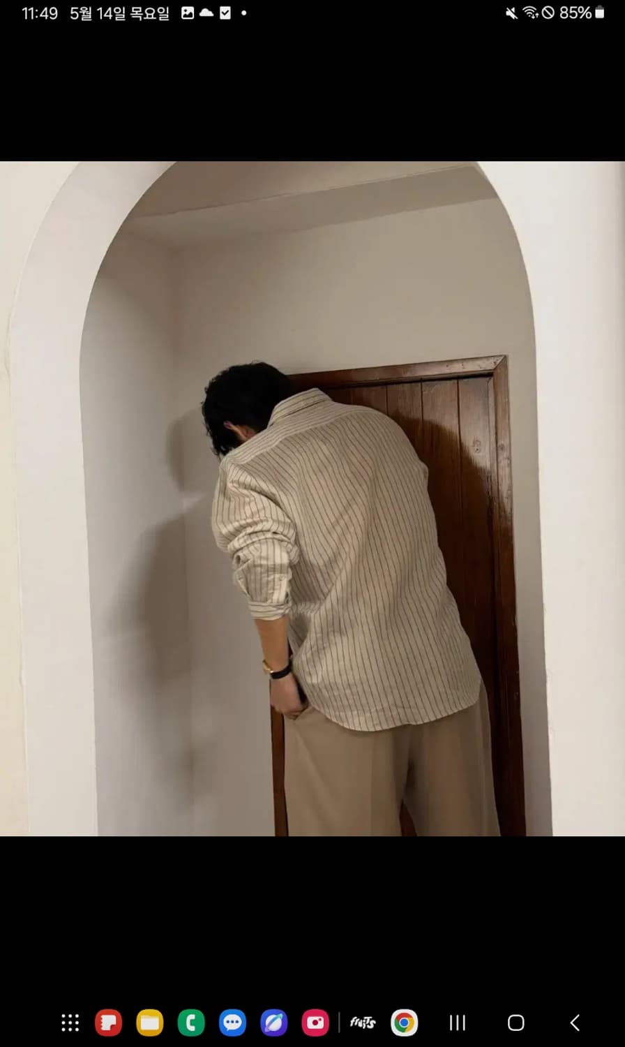 렉토(RECTO) 레아 스트라이프 셔츠 S 상품이미지2
