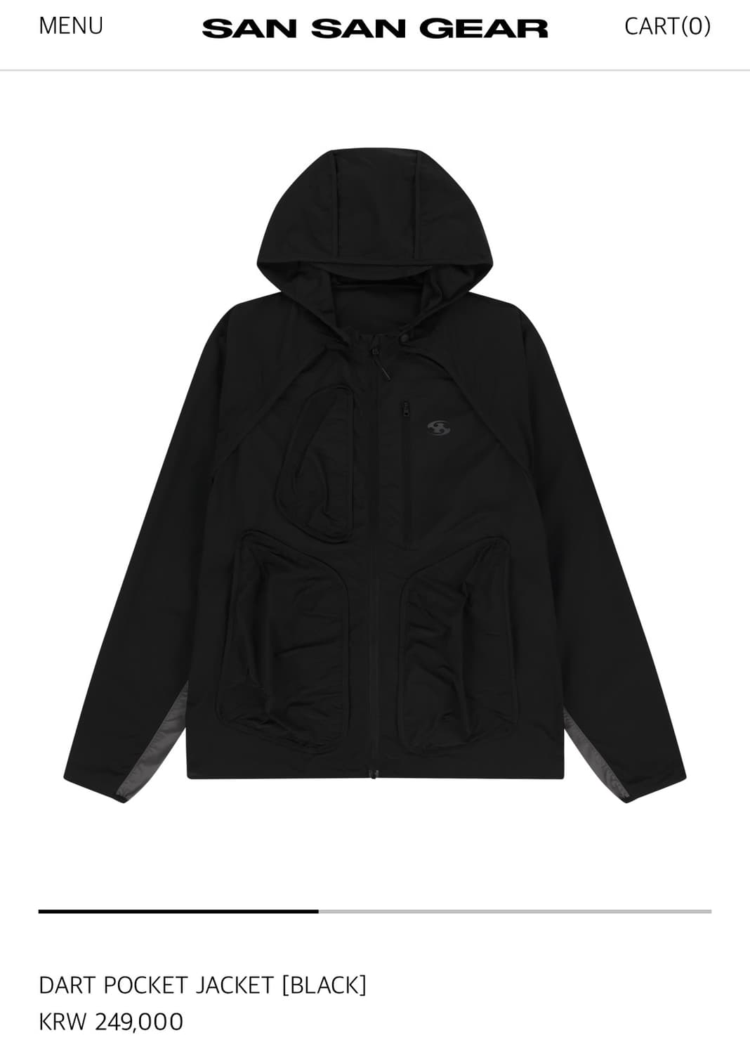 산산기어 DART POCKET JACKET [BLACK] 상품이미지2