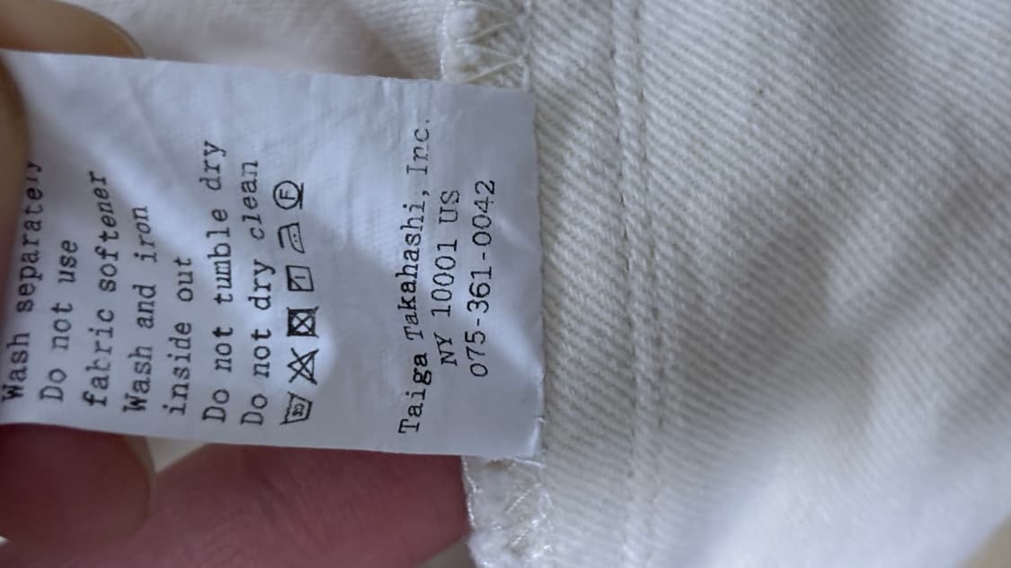 타이가 타카하시 25SS Lot.204 아이보리 페인트 상품이미지5