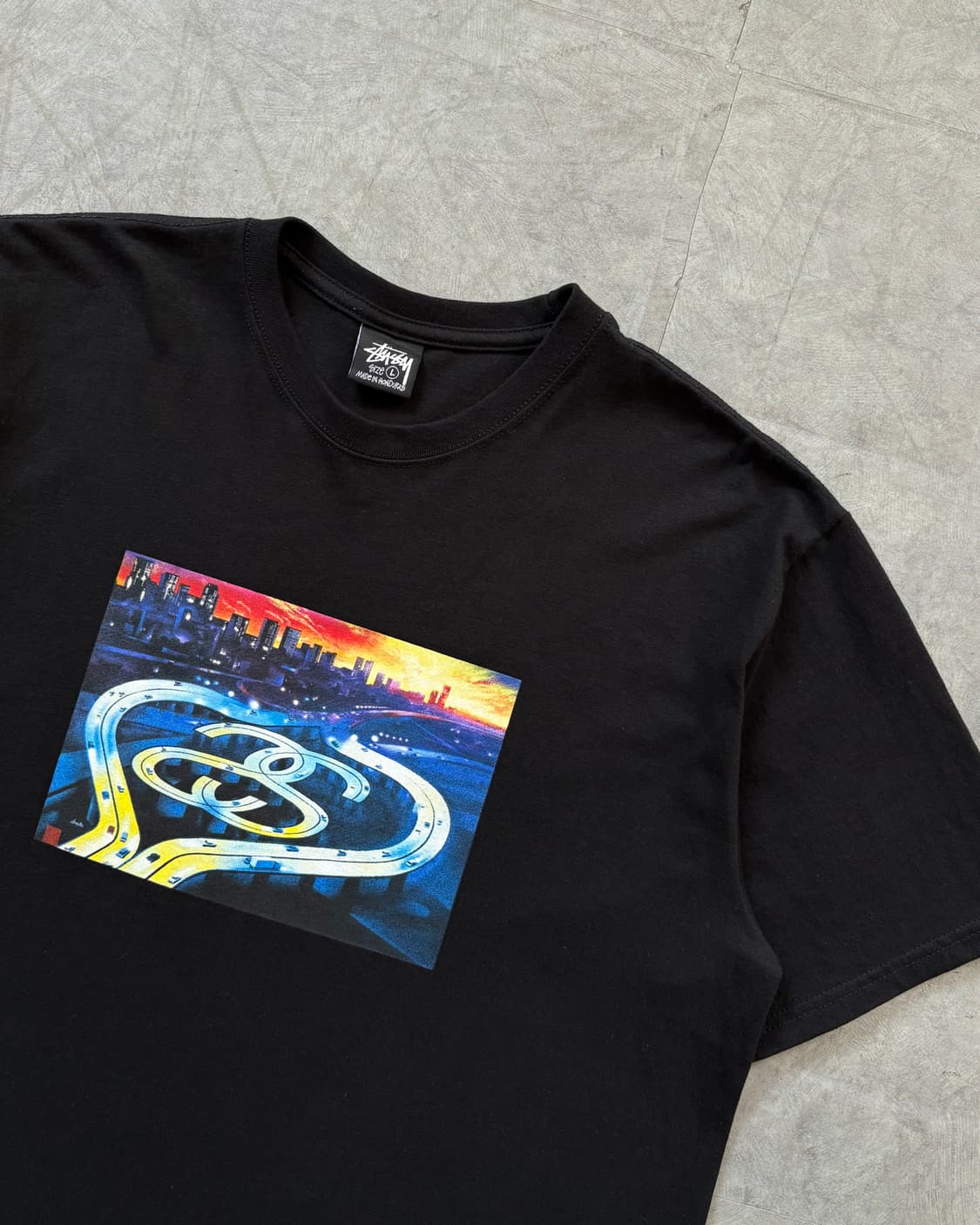 Stussy 스투시 SS링크 하이웨이 블랙 티셔츠 상품이미지3