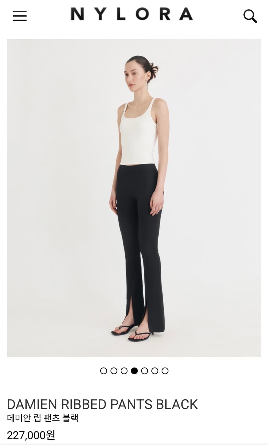 나일로라 NYLORA 데미안 립 팬츠 블랙 새상품 XS 상품이미지1
