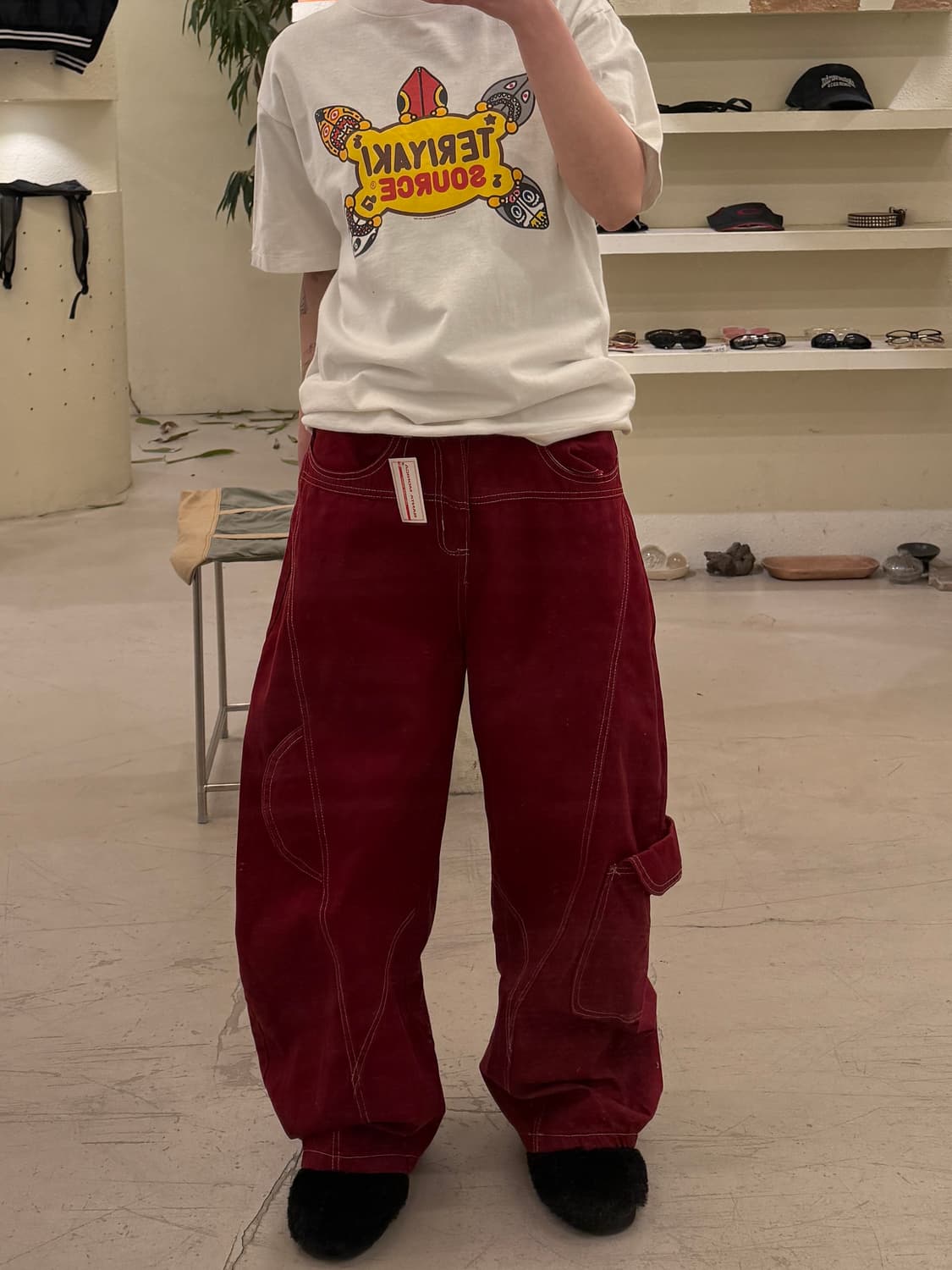 레드 카고 워크 팬츠  상품이미지1