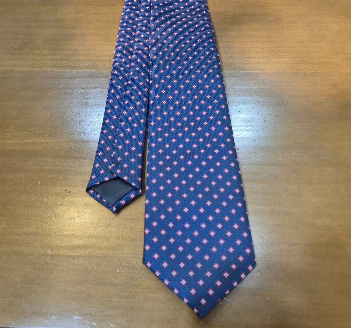 네이비 플라워 도트 타이 상품이미지1