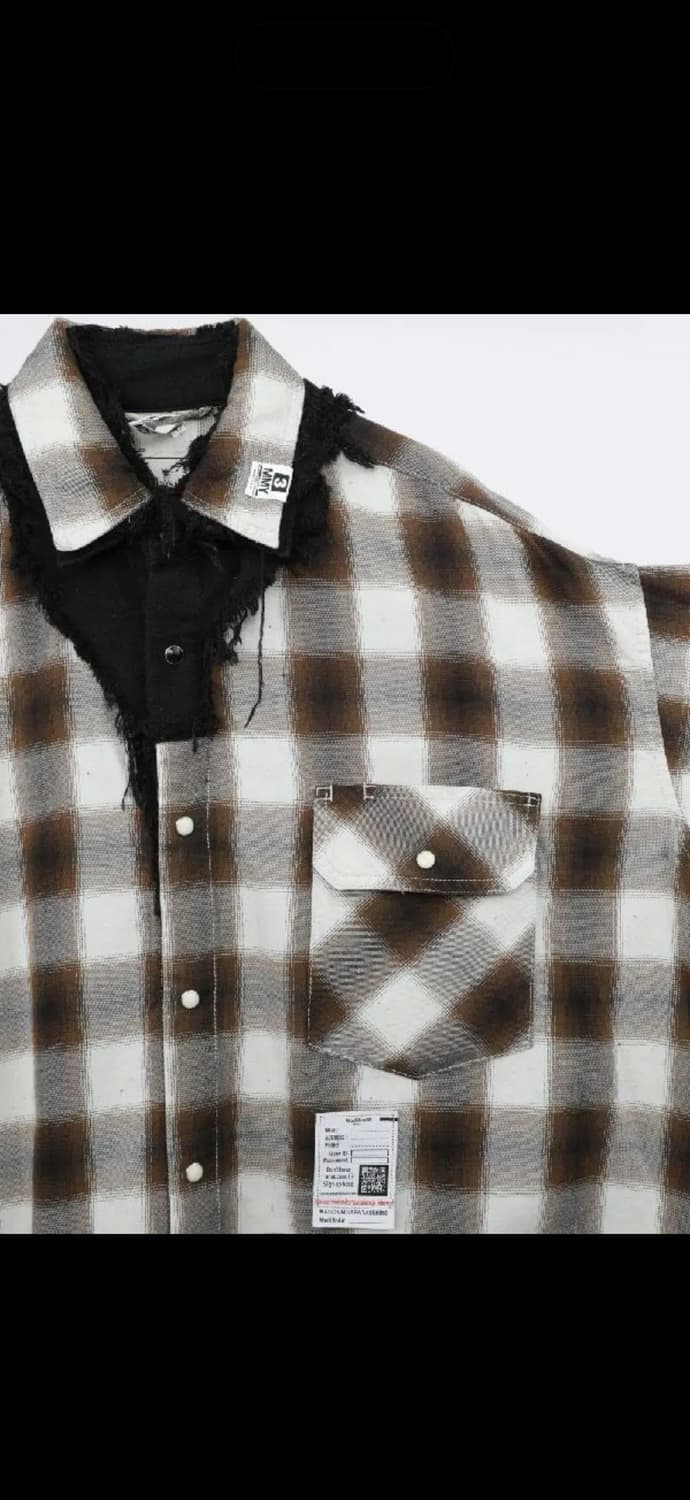 미하라 야스히로 디스트레스드 플레이드 롱슬리브셔츠44 상품이미지5