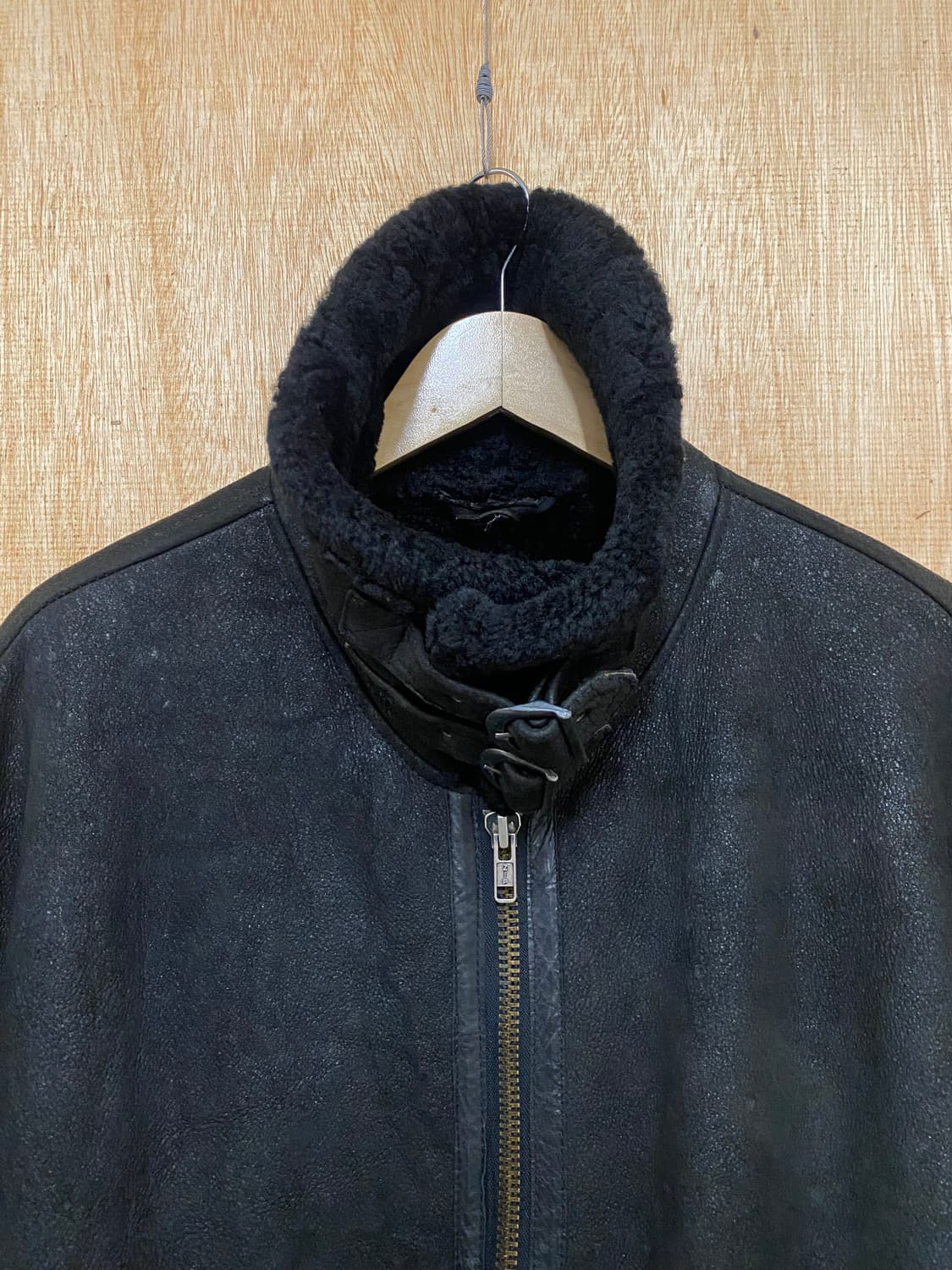 80~90's VTG b-3 shearling jacket 레더 무스탕 상품이미지2