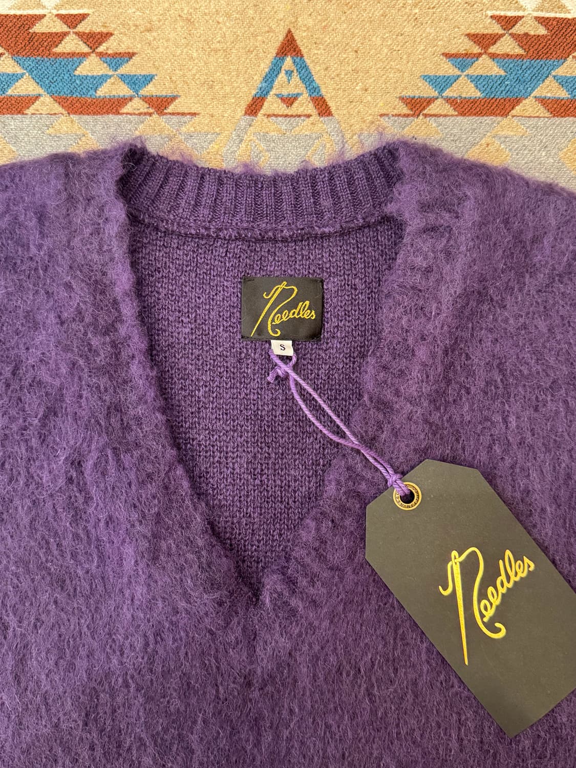 [S] 니들스 모헤어 니트 베스트 솔리드 퍼플  상품이미지2