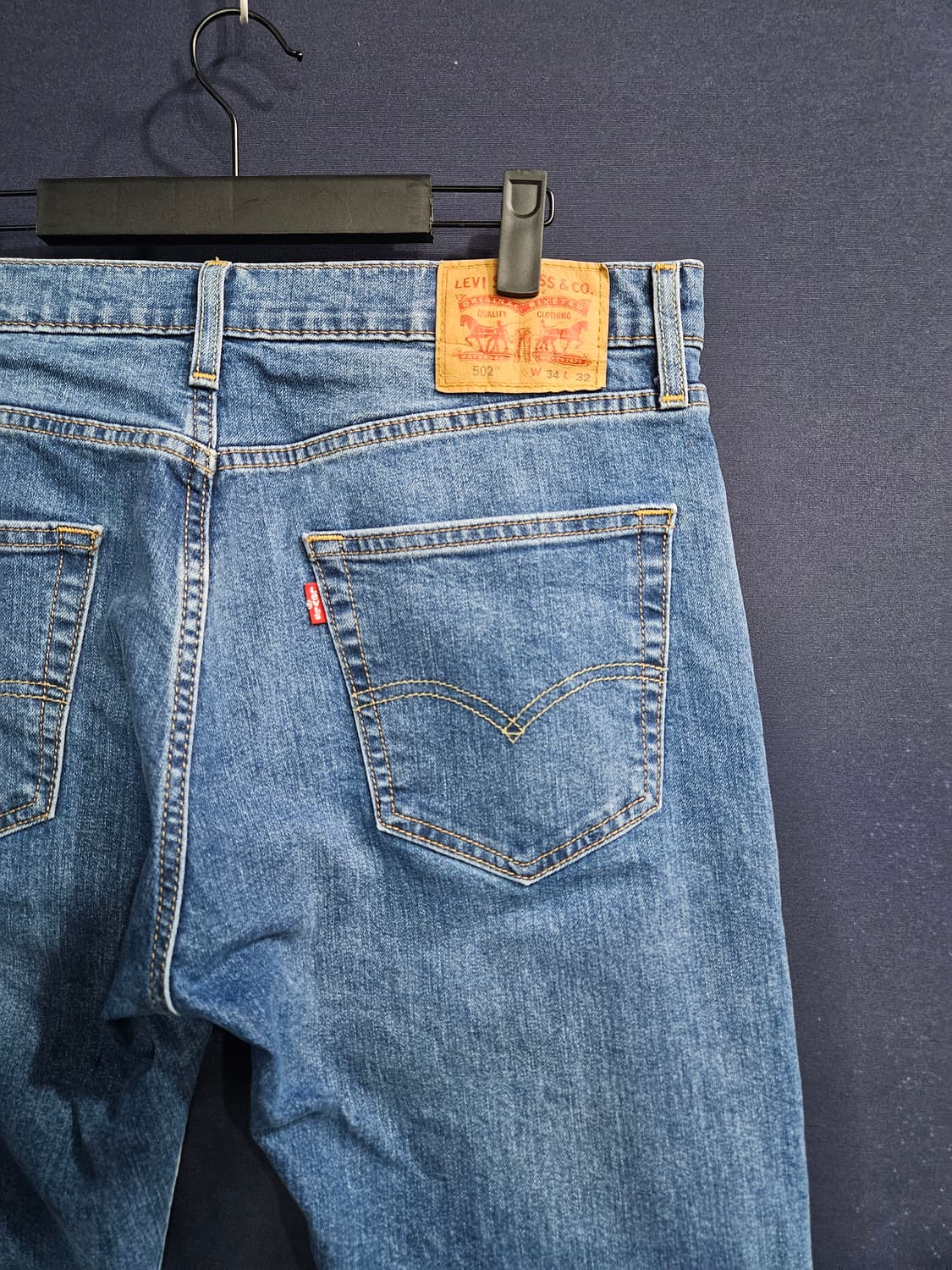 리바이스 502 블루 남성 허리 34 스판 데님팬츠  상품이미지8