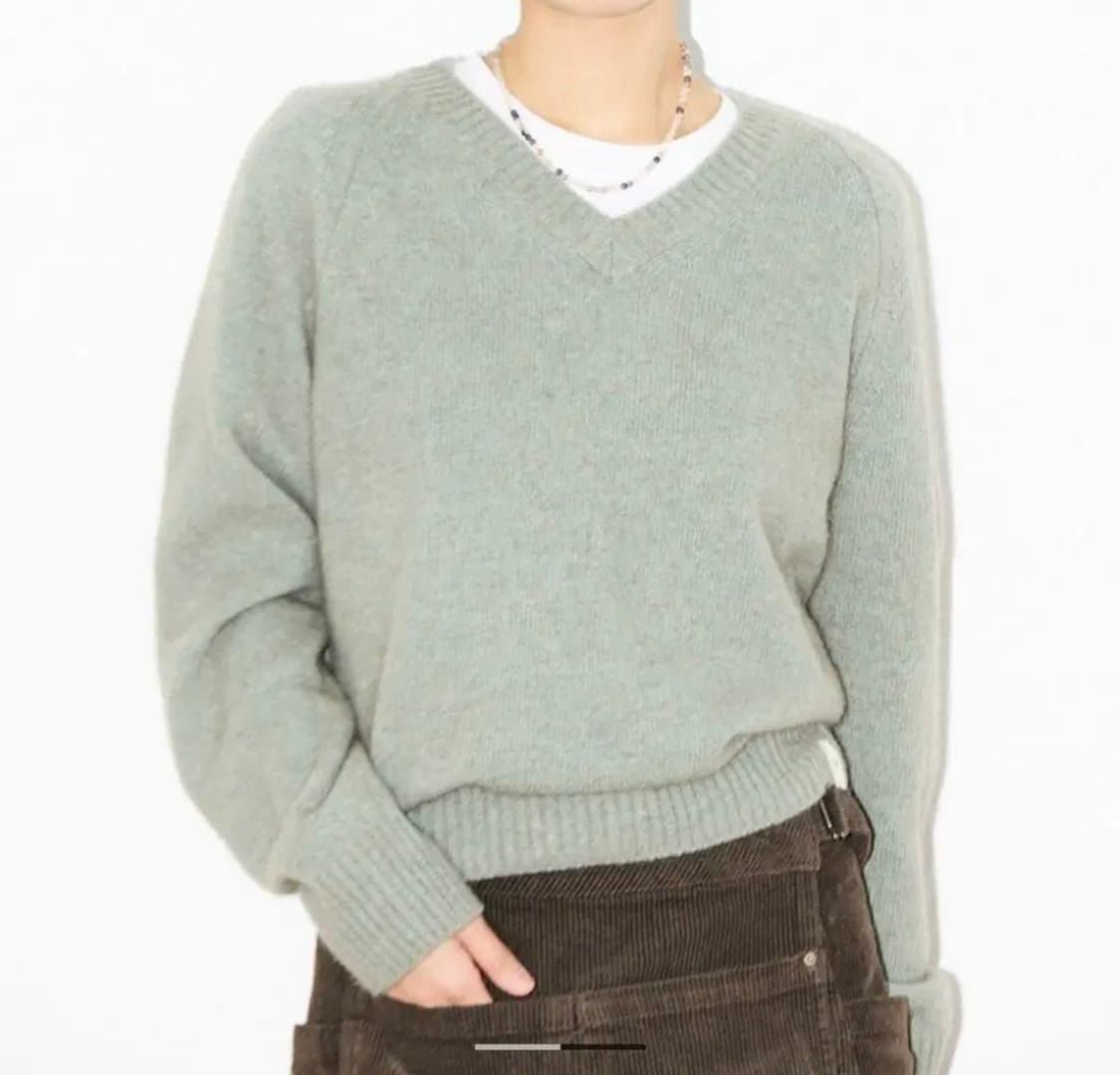폴트 falt Raccoon V-neck knit 라쿤 브이넥 니트 상품이미지1