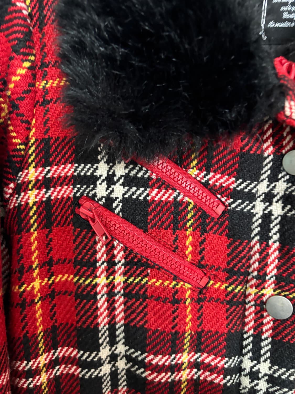 세실맥비 페이크퍼 자켓 퍼체크코트 상품이미지3