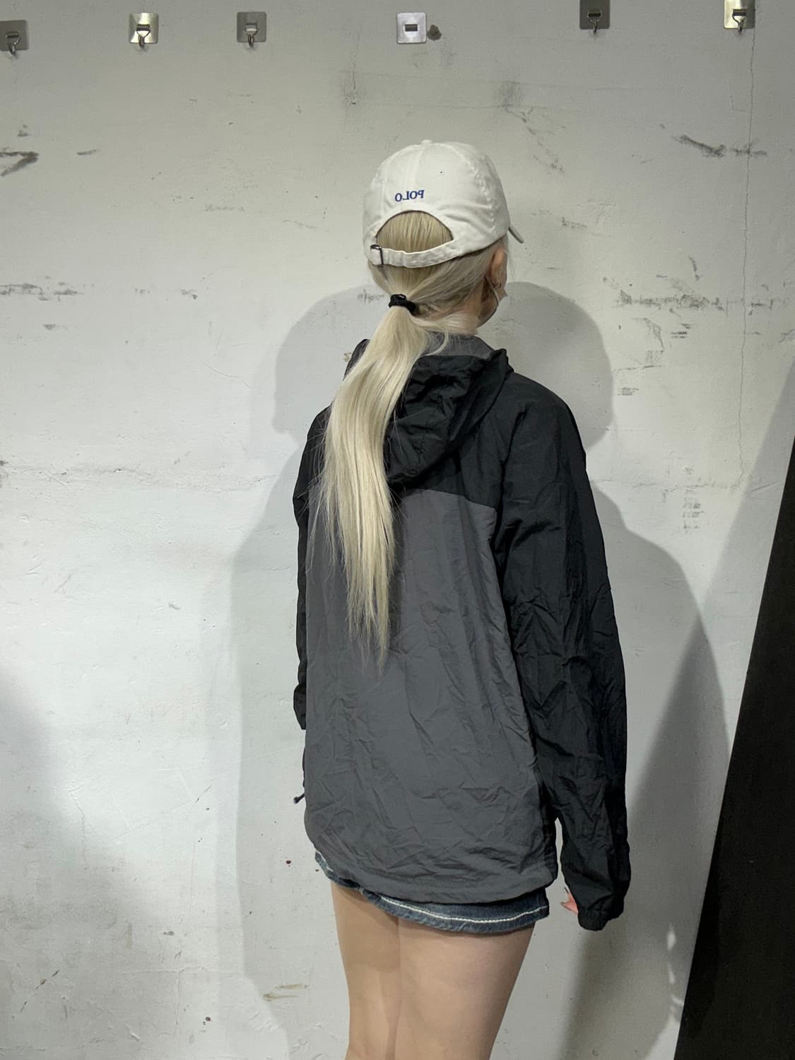 헤드 차콜 블랙 올드스쿨 후드 바람막이 트랙 자켓 M 상품이미지3