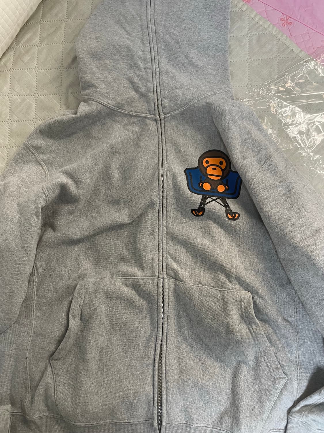 베이프 베이미 마일로 후드집업 그레이 l 팝니다 상품이미지2