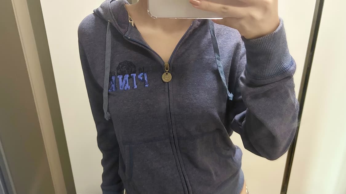 빅토리아시크릿 빈티지 PINK 스팽글 후드집업 상품이미지1