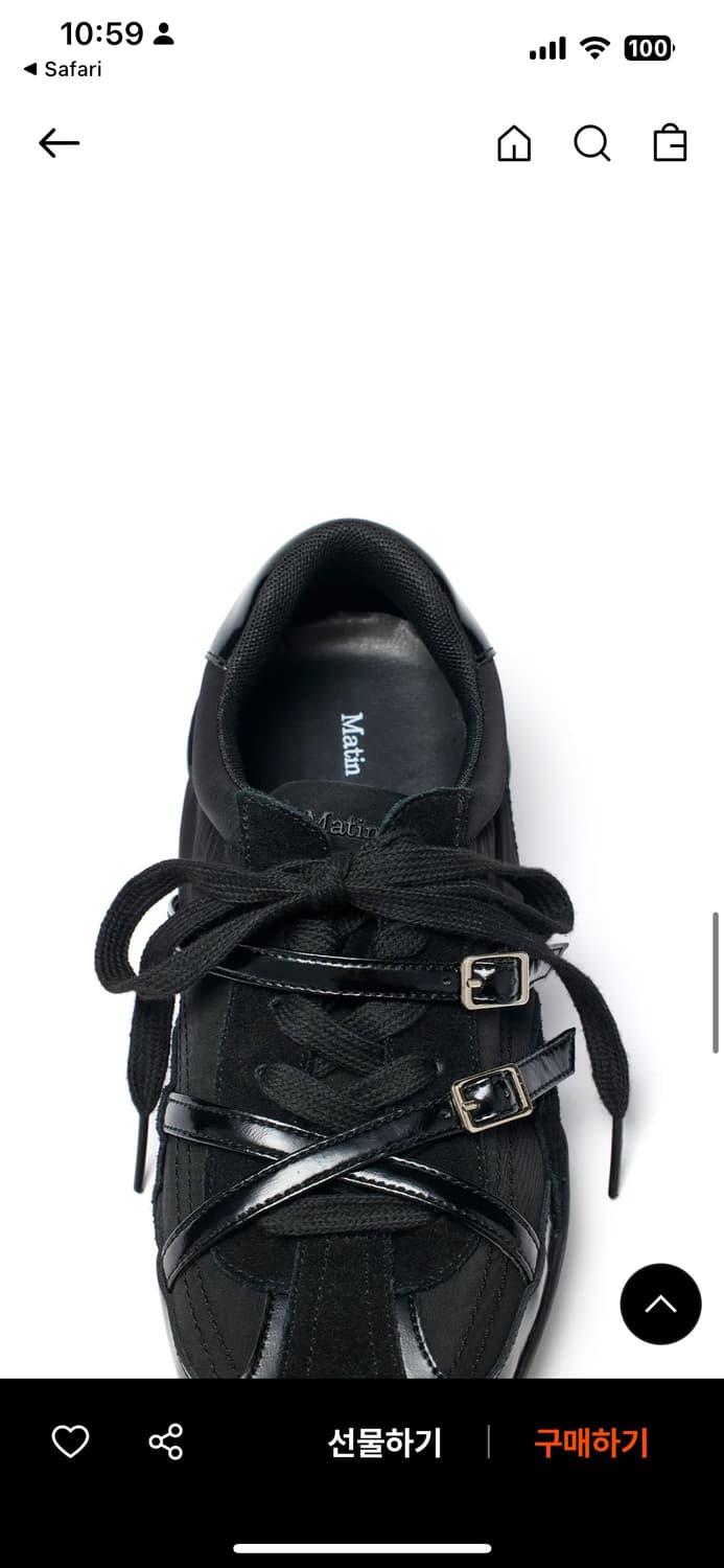 마뗑킴 크로스스트랩 스니커즈 블랙 상품이미지3