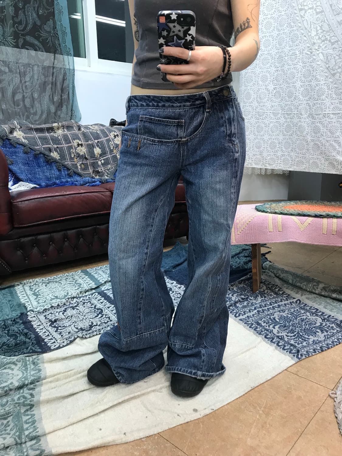 빈티지 언발 데님팬츠  상품이미지1