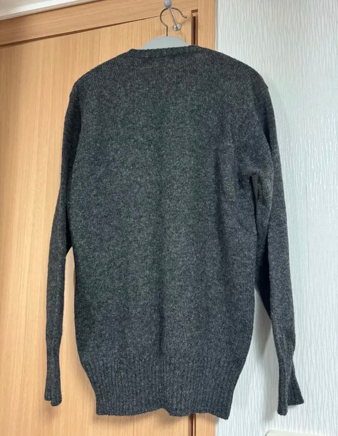 (빈티지) 폴로 라운드 니트 차콜 상품이미지4