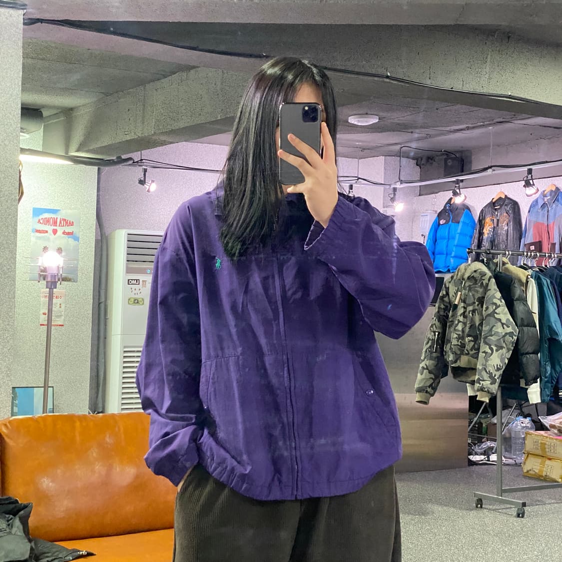 폴로 90s 나일론 퍼플 스윙톱 자켓 B3111 상품이미지1